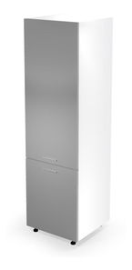 Kuchyňská skřínka na vestavěnou ledničku Verlene (šedá + bílá)