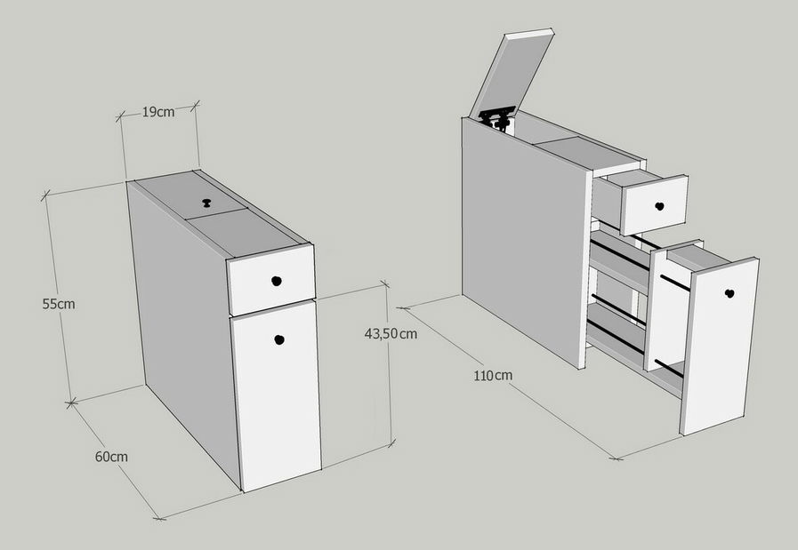 Koupelnová skříňka Calena (bílá)