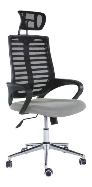 Kancelářská židle Flore (černá + šedá)