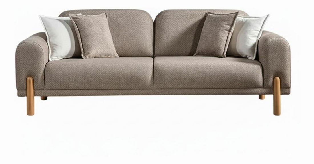 Rozkládací pohovka Arina (krémová) (s úl. prostorem)