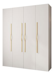 Šatní skříň 200 cm Carmela 40-2 (bílá + zlatá)