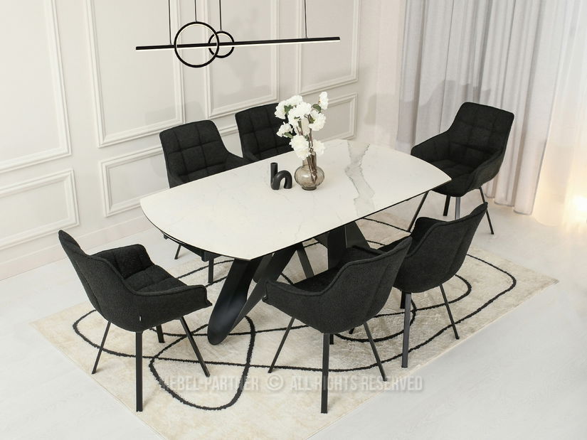 Židle Aranbura (černá + zlatá)