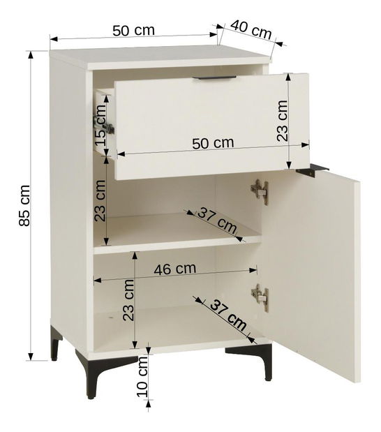 Komoda Lea 1 (bílá)