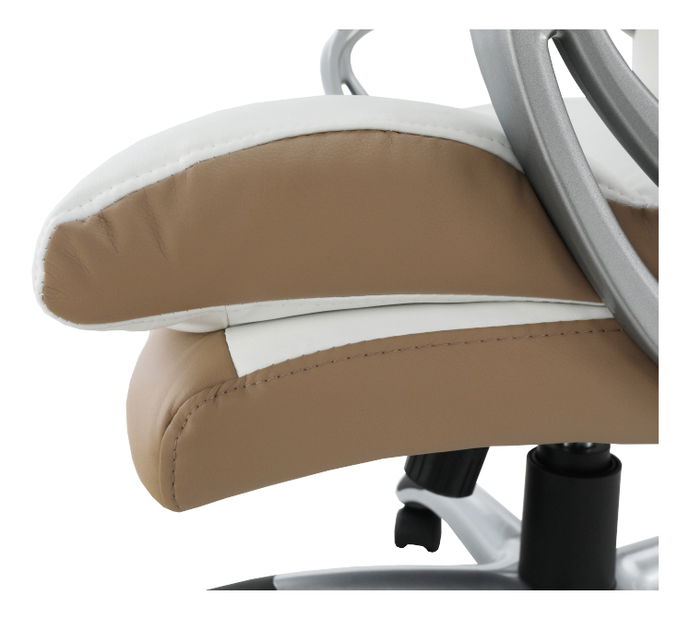 Kancelářské křeslo Kolo bílá + hnědá