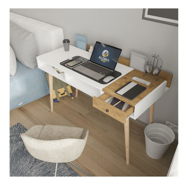 Psací stůl Flexi (dub bílý)