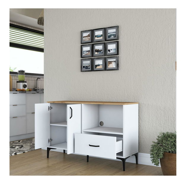 Komoda Jenaretta 161 (bílá + ořech)