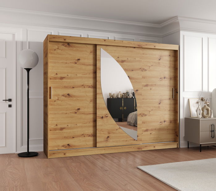 Šatní skříň 250 cm Milain (dub artisan)
