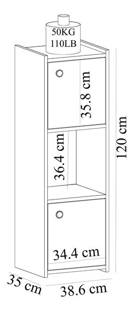 Koupelnová skříňka Satadu 2 (bílá)