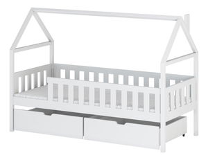 Dětská postel 80 x 160 Donnira (s roštem) (bílá)