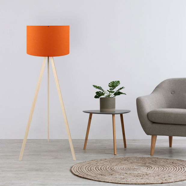 Stojanová lampa Comporollo 1 (oranžová + dub)