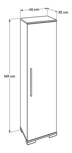Policová skříň Aderyn (bílá)