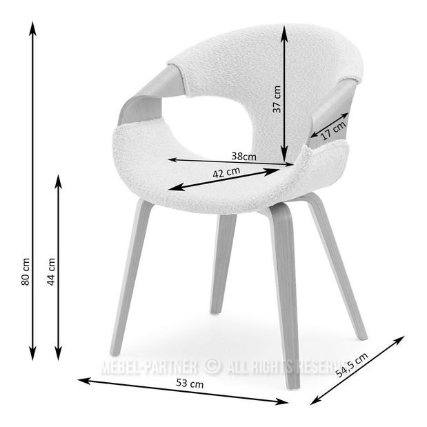 Jídelní židle Kwasniewski (béžová + dub)