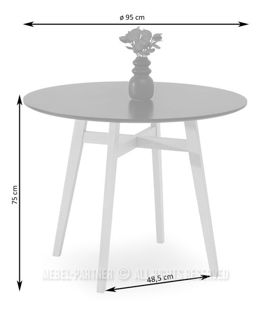 Jídelní stůl Croc (bílá + buk)