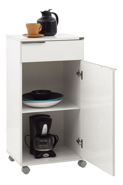 Komoda na kolečkách Aderyn 1 (bílá)