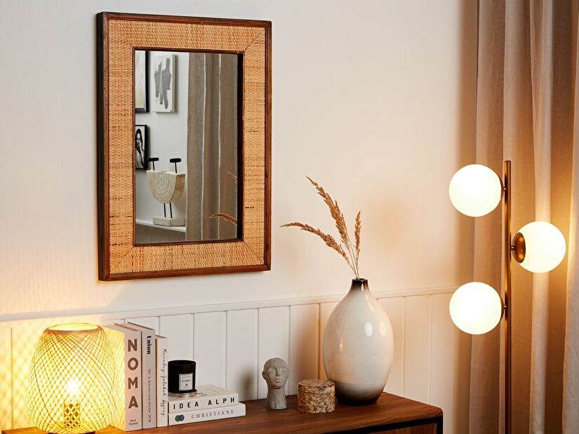 Nástěnné zrcadlo Iguza (světlé dřevo)