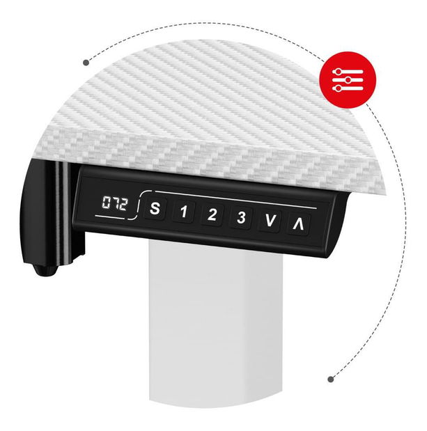 Elektricky nastavitelný PC stolek Hyperion 8.2 (bílá)