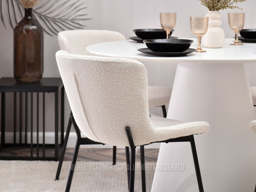 Židle Kirkland (krémová + černá)