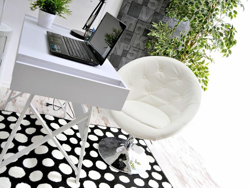 Křeslo Lush 3 (bílá + černá)