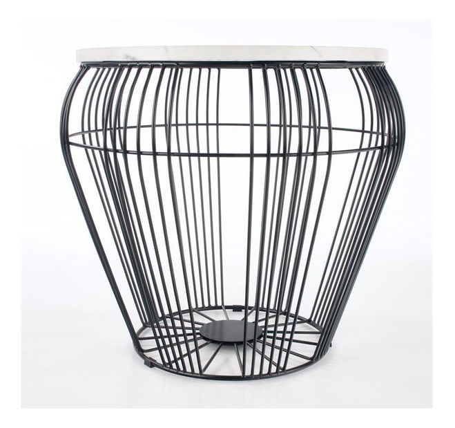 Konferenční stolek Aleshia (mramor + černá)