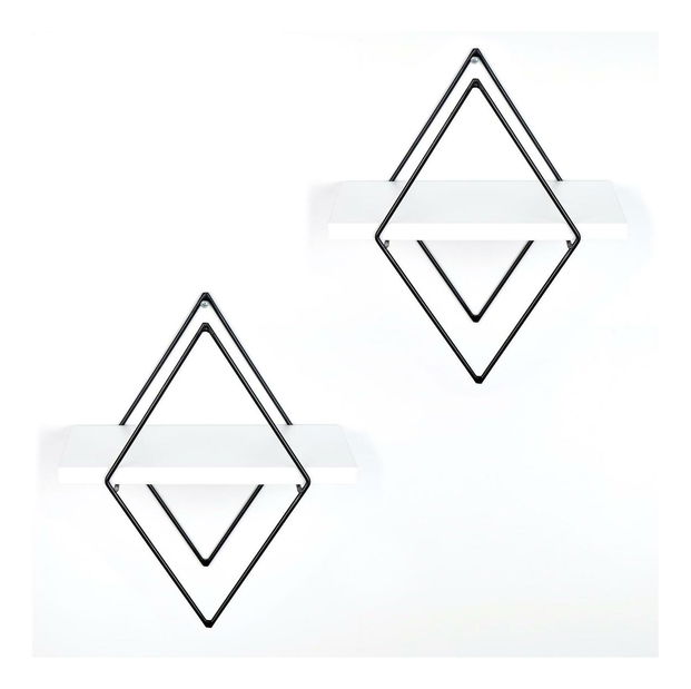 Dekorativní nástěnná police Duvelo 15 (bílá)