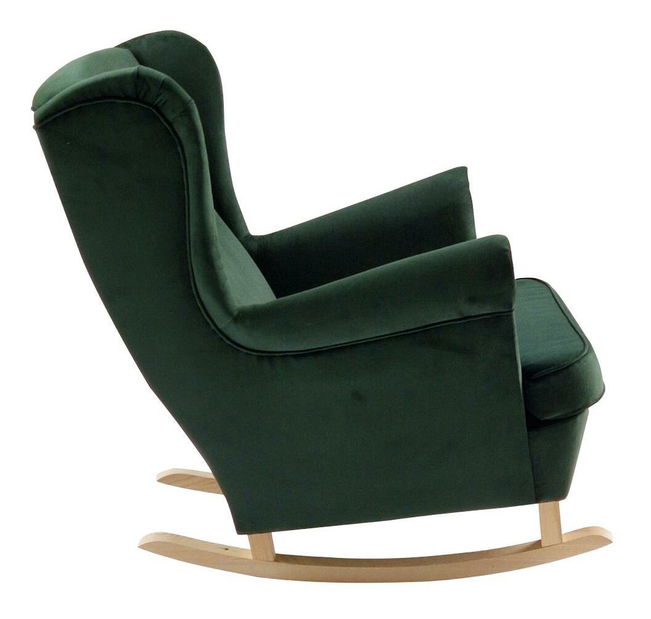 Houpací křeslo ušák Trasmitirle (zelená + buk)