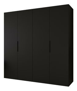Šatní skříň 200 cm Mirabella 1 (černá + černá)