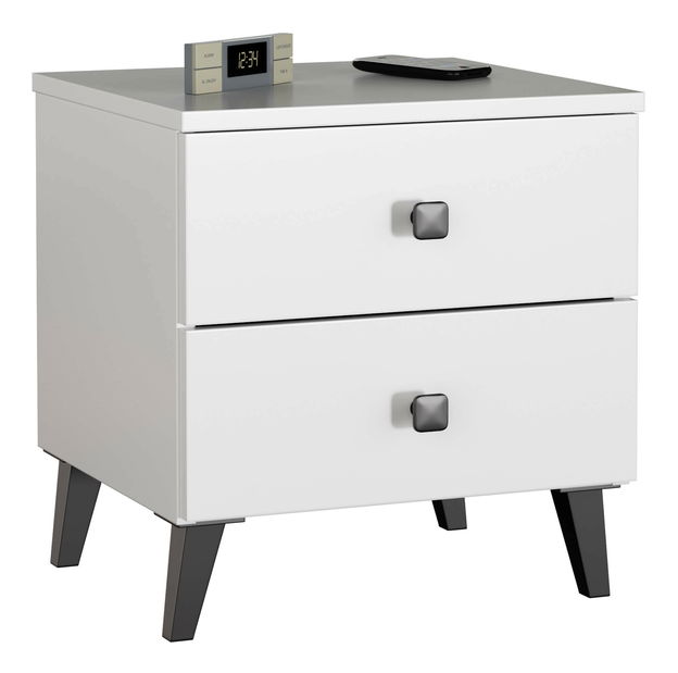 Nočný stolík Moteadas (biela + čierna) *bazar