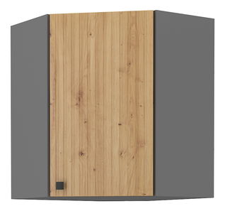 Rohová Horní kuchyňská skříňka Avantoe 58x58 GN-72 1F (Dub artisan + Antracit)