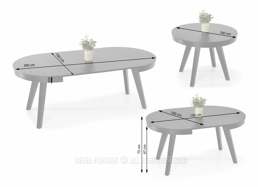 Jídelní stůl Trasladar (dub)