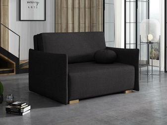 Rozkládací pohovka Carivia Glov II (černá) (s úl. prostorem)