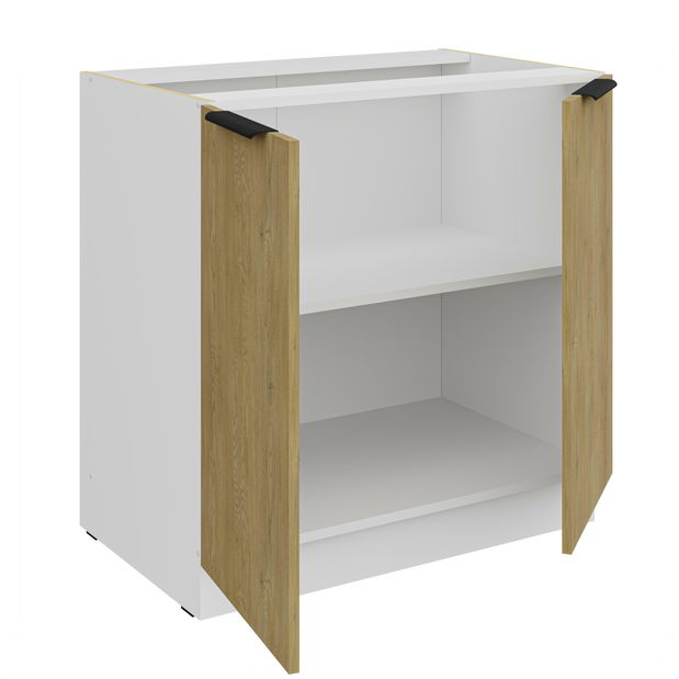 Dolní kuchyňská skříňka Carminia 80 D 2F BB (dub cremona + bílá)