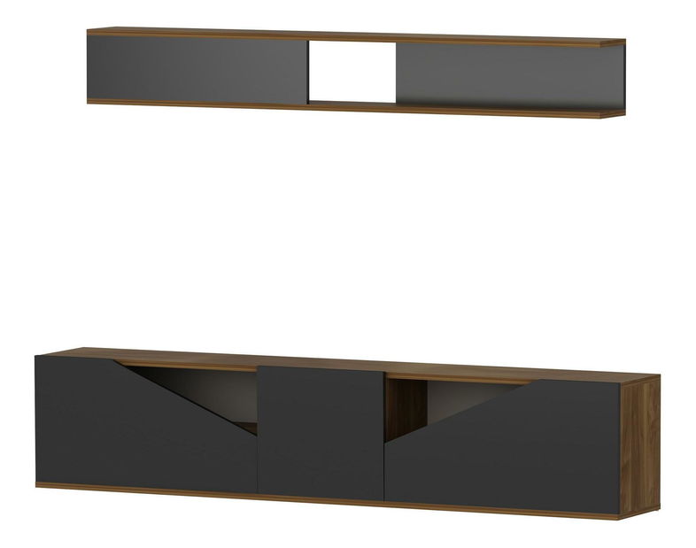 Obývací stěna Tupac (ořech + černá)