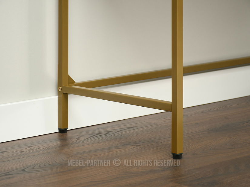 PC stolek Kaplan (ořech + zlatá)