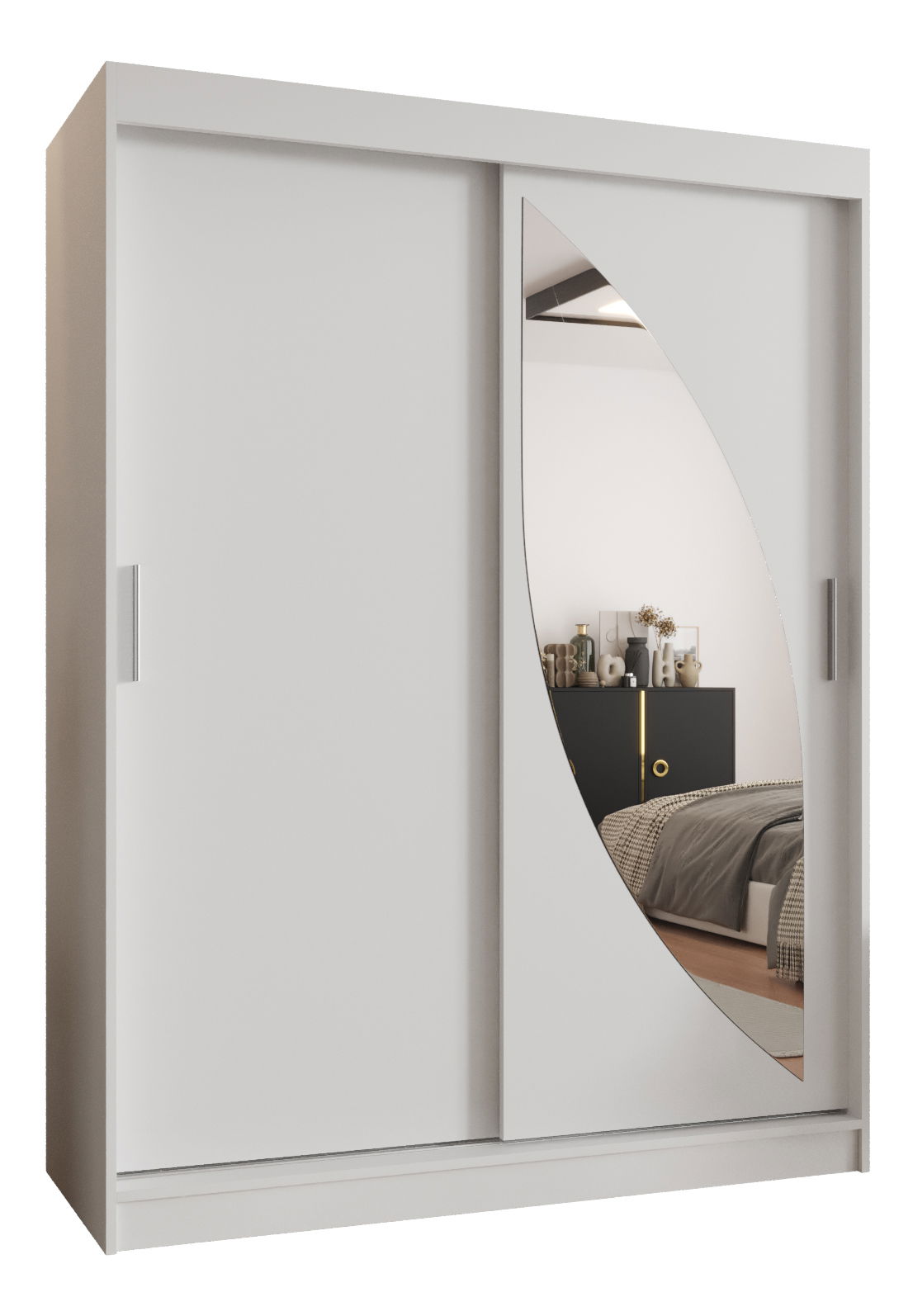 Šatní skříň 150 cm Milain (bílá)