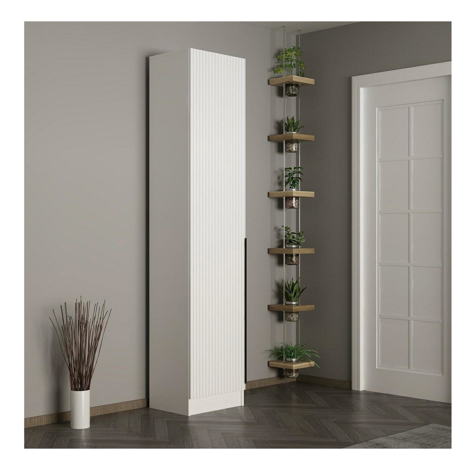 Policová skříň Nemake 41 (bílá)