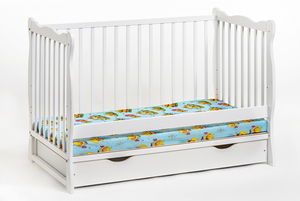 Dětská postýlka 60 cm Adria II 26 WW BAP + M (bílá) (s matrací a úl. prostorem)