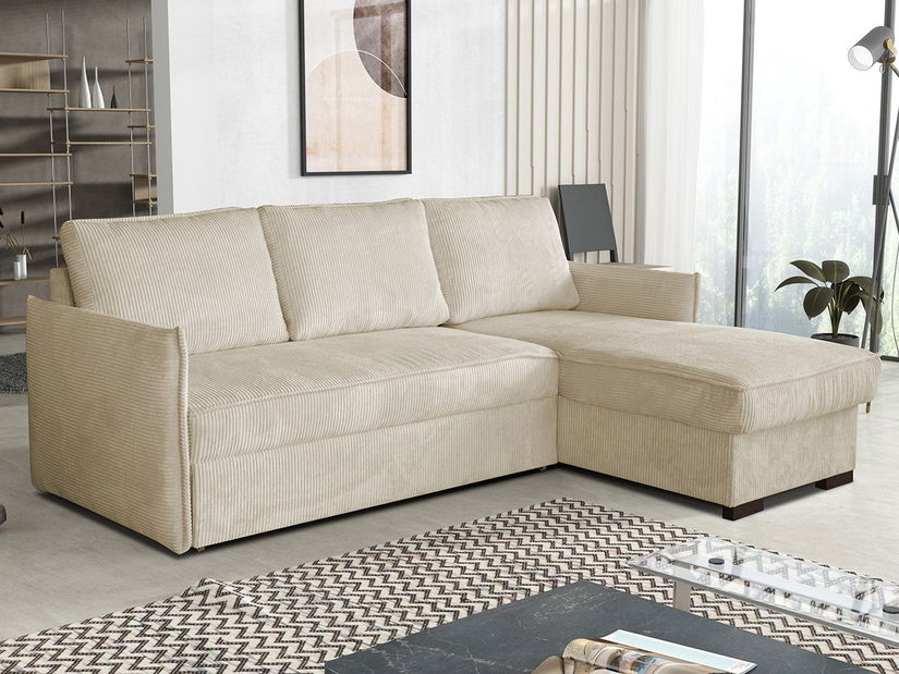 Rohová sedací souprava Lisboa (vanilková)