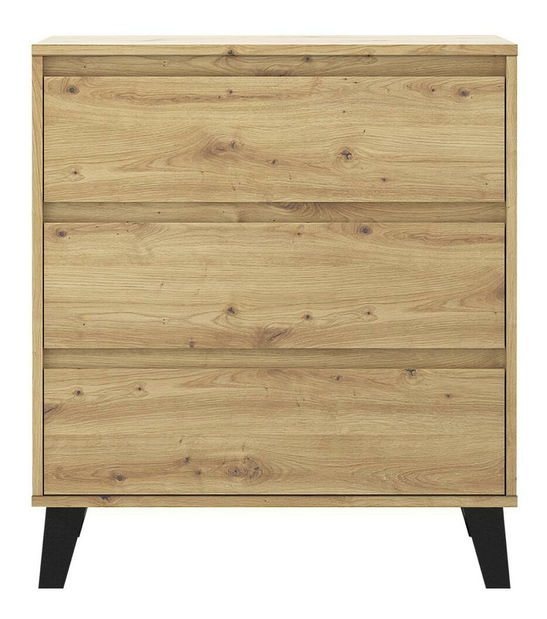 Komoda Brisas 2 (dub artisan + černá)