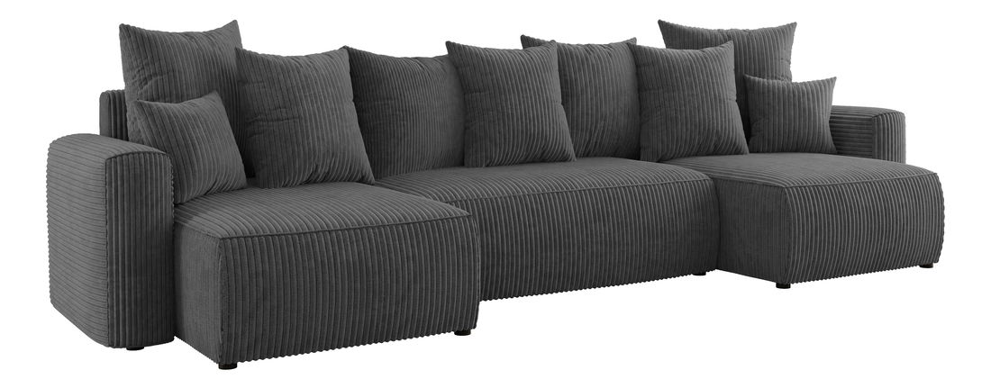 Rohová sedačka Denia U (tmavě šedá) (P)