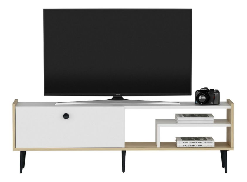  TV stolek/skříňka Musuka 2 (bílá + dub safírový)