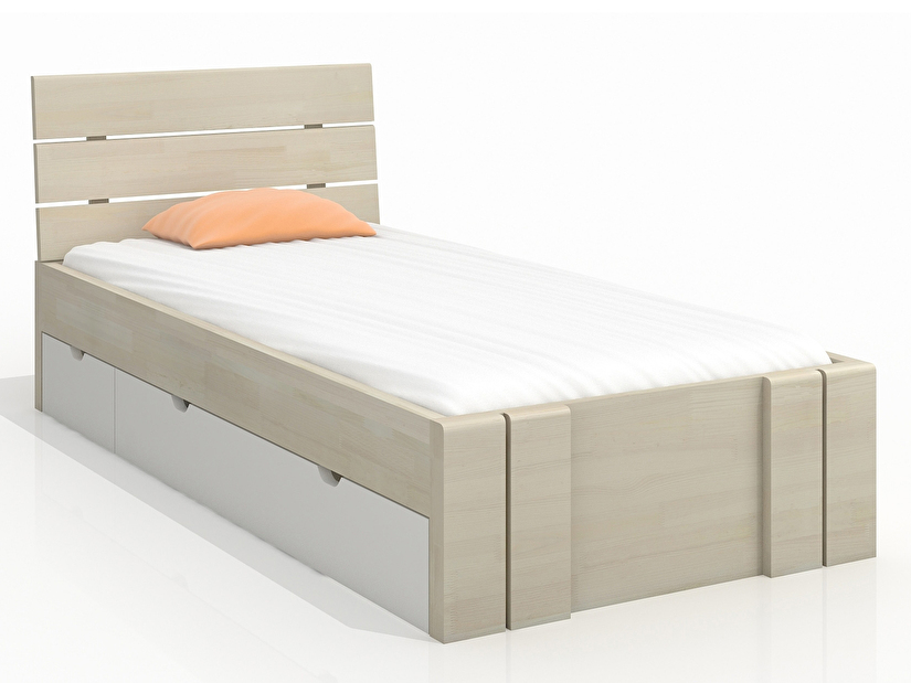 Jednolůžková postel 120 cm Naturlig Kids Tosen High Drawers (borovice) (s roštem)