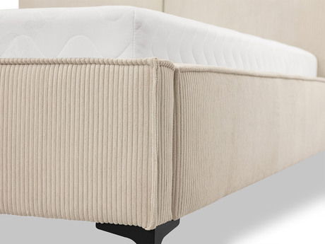 Manželská postel 160 cm Camtana (šedá + černá) (s roštem) (s úl. prostorem)