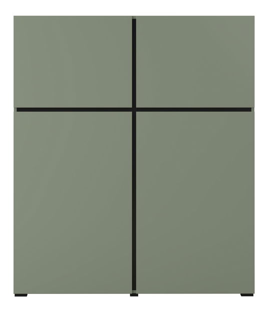 Komoda Crossroad G76 (borovice zelená + černá)