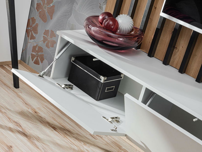 Obývací stěna Vertic (dub artisan + perla gray)