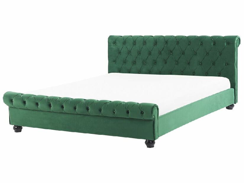 Manželská vodní postel 180 cm Alexandrine (zelená) (s roštem a matrací)