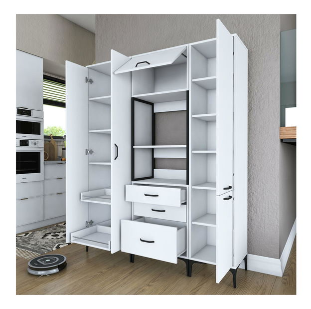 Policová skříň Jenaretta 144 (bílá)