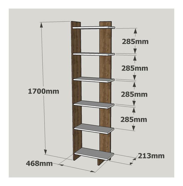 Regál Ornela (bílá + ořech)