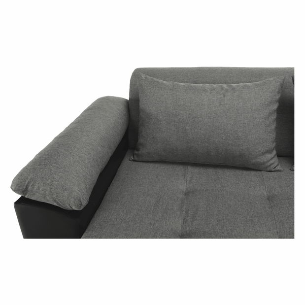 Rohová sedačka U Lemon U (černá + světle šedá) (P)