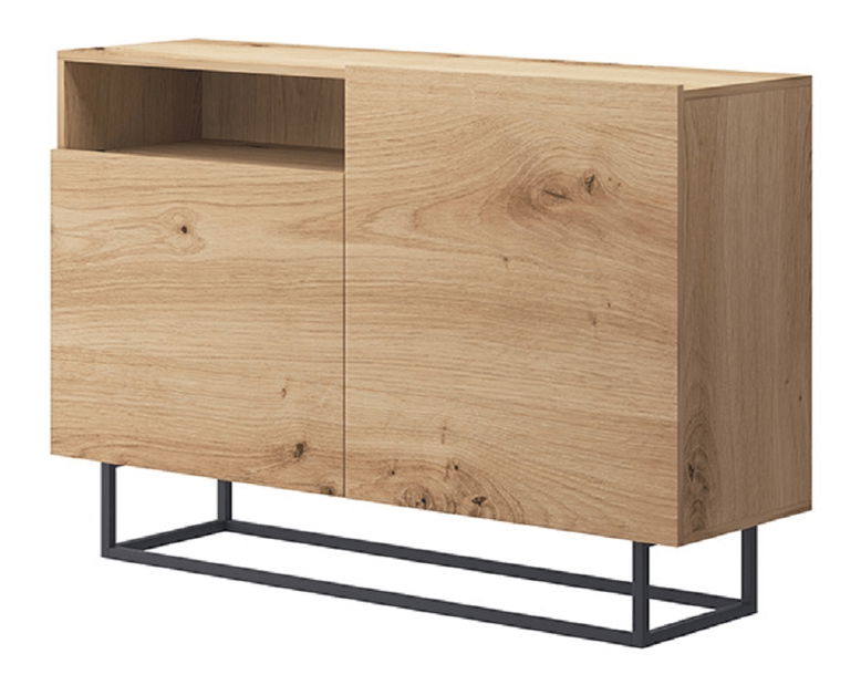 Komoda Svaren EK 120 (dub artisan + černá)