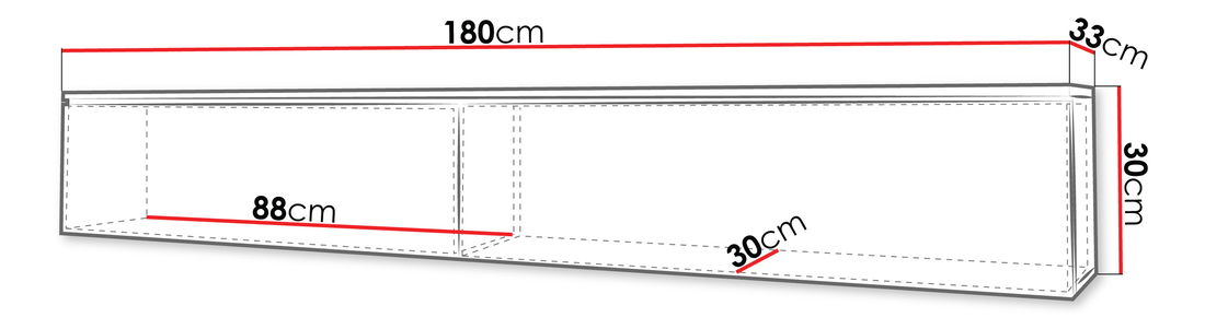 TV skříňka/stolek Dilune 180 (san sebastian)